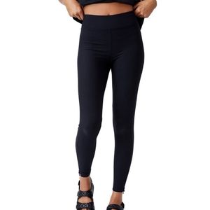 NWT COTTON ON SIDE ZIP RIB LEGGING IN US SIZE 4/S BLACK